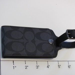 Coach signature coated canvas luggage tag NWOT